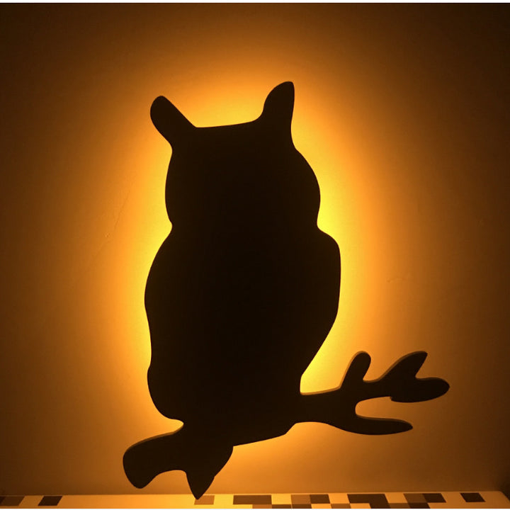 LED Animal Dog Cat Night Light Kitten Smart Sound Sensor Control Wall Lamp Home Corridor Balcony Night Lamp Baby Kids Sleep Lamp